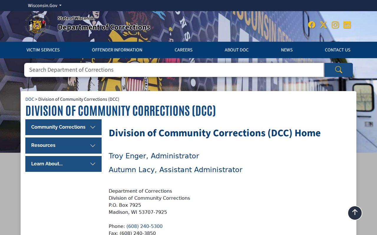 Fond du Lac County criminal history Wisconsin community corrections records