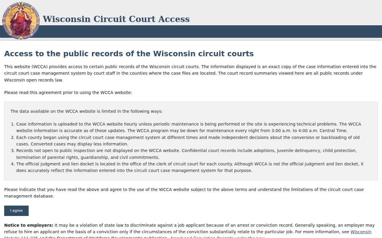 Fond du Lac County criminal history WCCA court case search
